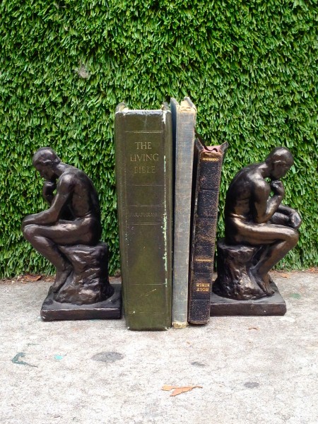 vintage the thinker bookends