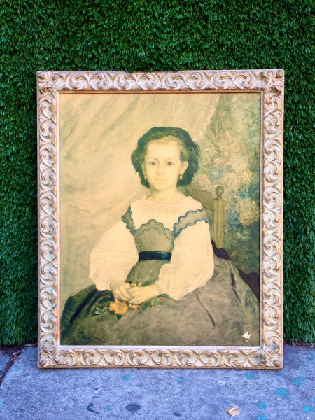 vintage framed girl portrait